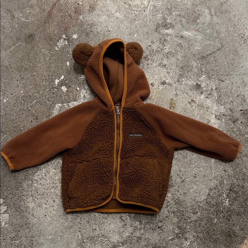 Columbia Brown Teddy Sherpa Hoodie with Bear Ears